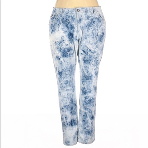 Vintage Elite Jeans 19/20 blue‎ tie dye acid washed straight leg high rise jeans